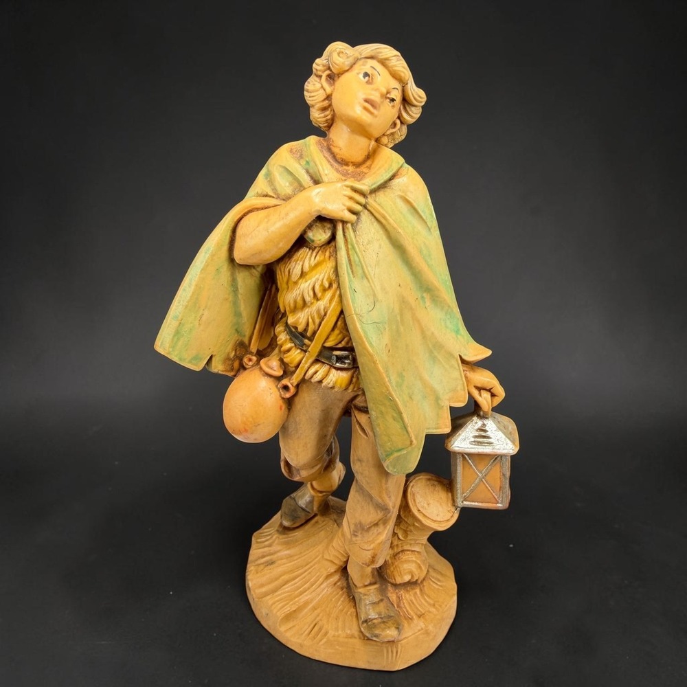 Fontanini Simonetti Depose Italy 1987 Traveler Shepherd Boy with Lantern 4.5inch